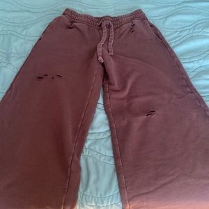 Aerie Brown wide leg pants
